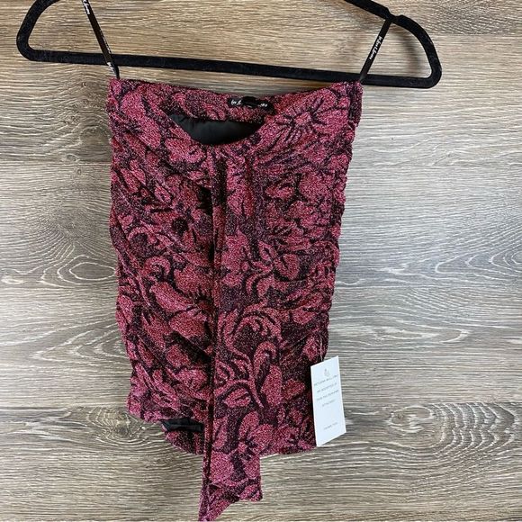 For Love & Lemons Shailee Metallic Mini Skirt NWT Size XXS - Picture 3 of 8